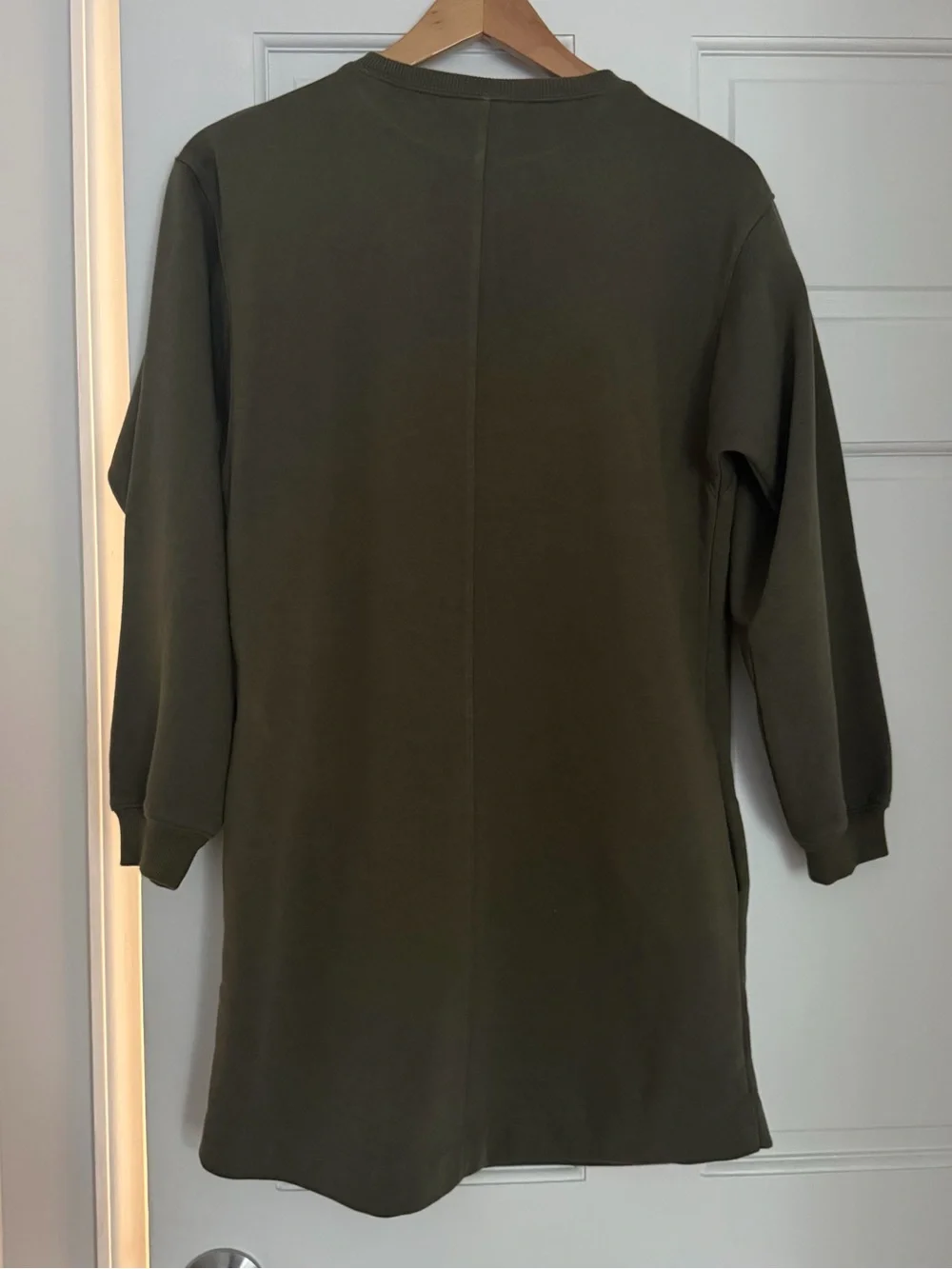 Melrose and Market Olive Green Crewneck Sweatshirt dress